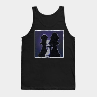 Chess Pieces Purple BATIK design Tank Top